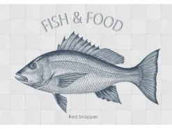 ESTAhome Wandtattoo Fisch Blau 70 x 46,5 cm 159037* Wandtattoos
