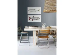 ESTAhome Wandtattoo Fisch Grau und Rot 97 x 48,5 cm 159039