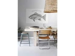 ESTAhome Wandtattoo Fisch Schwarz 145 x 97 cm 159043* Wandtattoos