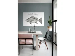 ESTAhome Wandtattoo Fisch Schwarz 145 x 97 cm 159043* Wandtattoos