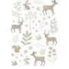 ESTAhome Wandtattoo Hirsche Beige und Grün 33 cm x 47,5 cm 156118