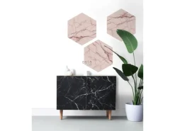 ESTAhome Wandtattoo Marmor-Optik Graurosa 70 x 81 cm 159003
