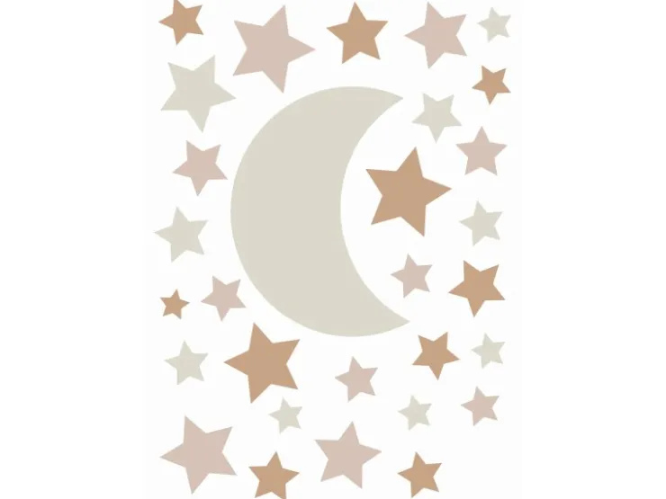 ESTAhome Wandtattoo Sternenhimmel Sandbraun und Terrakotta 47,5 cm x 66 cm 156110* Wandtattoos