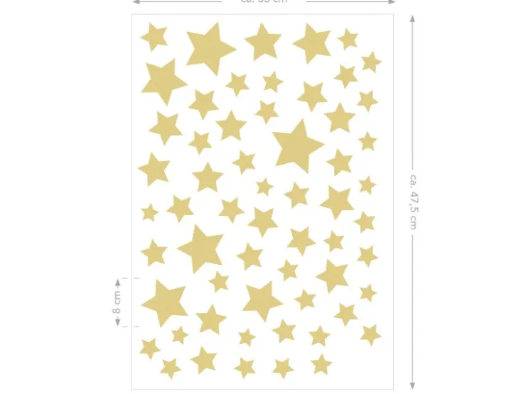 ESTAhome Wandtattoo Sternenhimmel Gelb 33 cm x 47,5 cm 156120* Wandtattoos