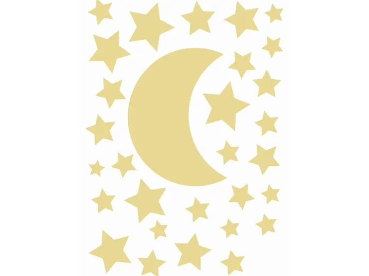 ESTAhome Wandtattoo Sternenhimmel Gelb 47,5 cm x 66 cm 156111