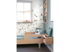 ESTAhome Wandtattoo Wald Mit Waldtieren Beige und Mintgrün 47,5 cm x 66 cm 156104* Wandtattoos