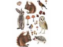 ESTAhome Wandtattoo Waldtiere Braun 47,5 cm x 66 cm 156101* Wandtattoos