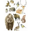 ESTAhome Wandtattoo Waldtiere Braun 47,5 cm x 66 cm 156102* Wandtattoos