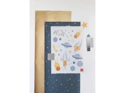 ESTAhome Wandtattoo Weltraum Blau Grau und Gelb 47,5 cm x 66 cm 156109* Wandtattoos
