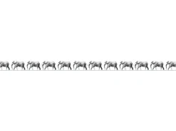 ESTAhome Xxl-Tapetenbordüre Elefant Schwarz und Weiß 400 cm x 23,25 cm 158710* Tapezierzubehör