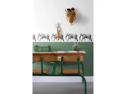 ESTAhome Xxl-Tapetenbordüre Elefant Schwarz und Weiß 400 cm x 23,25 cm 158710* Tapezierzubehör