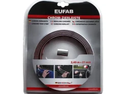 Eufab Chrom Zierleiste 2,45 m x 21 mm* Zierprofile