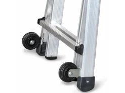 Euroline Premium 31621 Vario-Klappleiter mit Rollen 4x4 Sprossen* Klapptritte