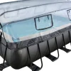 Exit Toys Exit Black Leather Pool Schwarz 400 x 200 x 122 cm m. Sandfilterpumpe, Abdeckung