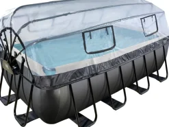 Exit Toys Exit Black Leather Pool Schwarz 400 x 200 x 122 cm m. Sandfilterpumpe, Abdeckung