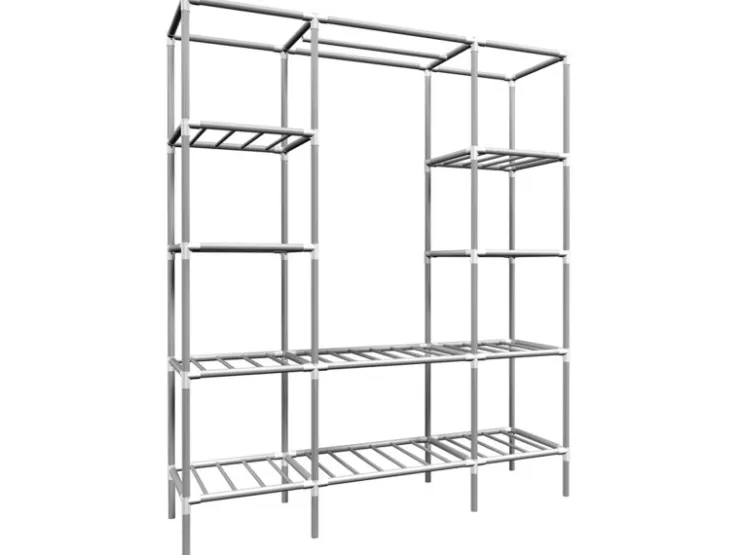 eyepower Breiter XXL Kleiderschrank 178 x 148 x 44,5 cm* Metallregale
