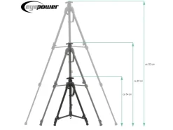 eyepower Staffelei Aluminium 58 x 160 cm Schwarz* Künstlerzubehör
