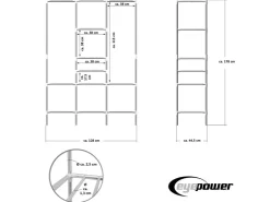 eyepower XL Kleiderschrank System 128 x 44,5 x 178 cm* Weitere Regale