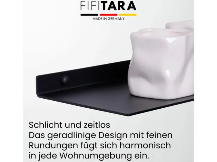 FIFITARA Wandregal 100 Cm Aus Stahl Schwarz Pulverbeschichtet Wandboard Bücherregal Metallregal* Regale Schwarz|Bücherregale