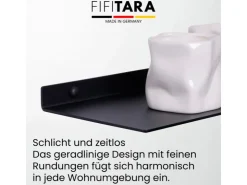FIFITARA Wandregal 40cm 2er Set Aus Stahl Schwarz Pulverbeschichtet Schweberegal Wandboard Bücherregal Metallregal Mit Dübeln Und Schrauben* Schweberegale|Metallregale