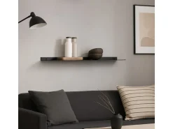 FIFITARA Wandregal 40cm 2er Set Aus Stahl Schwarz Pulverbeschichtet Schweberegal Wandboard Bücherregal Metallregal Mit Dübeln Und Schrauben* Schweberegale|Metallregale