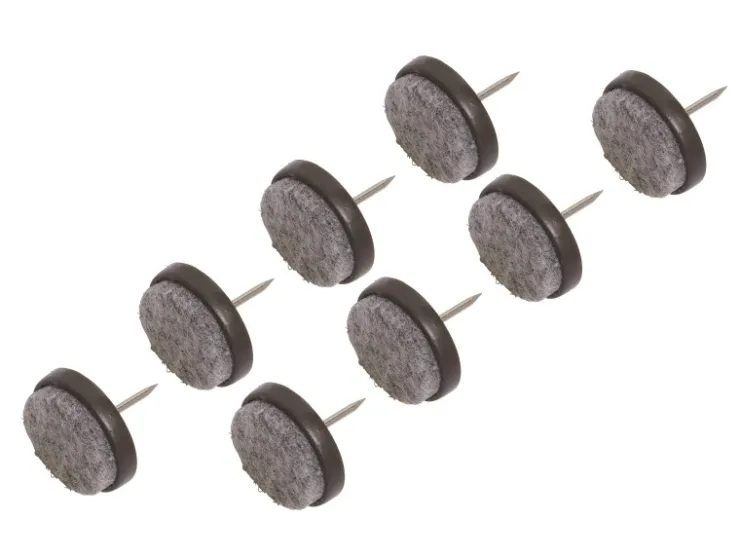 Filzgleiter mit Stift Ø 24 mm 8 Stück Schwarz* Stühle