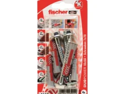 Fischer Dübel DuoPower Ø 10 mm x 50 mm S K 4 Stück mit Sicherheitsschraube* Wandregale