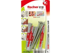 Fischer Duopower 8 x 65 S K Dübel mit Schraube je 4 Stück* Wandregale