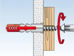 Fischer Duopower 8 x 65 S K Dübel mit Schraube je 4 Stück* Wandregale