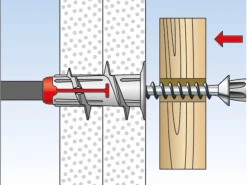 Fischer Gipskartondübel Duoblade S K mit Spanplattenschraube je 6 Stück* Gardinenstangen