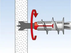 Fischer Gipskartondübel Duoblade S K mit Spanplattenschraube je 6 Stück* Gardinenstangen