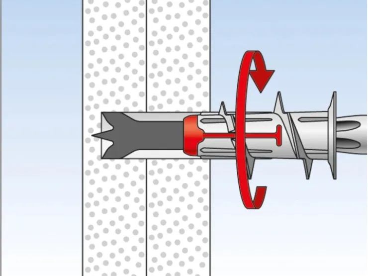 Fischer Gipskartondübel Duoblade S mit Spanplattenschraube je 20 Stück* Gardinenstangen