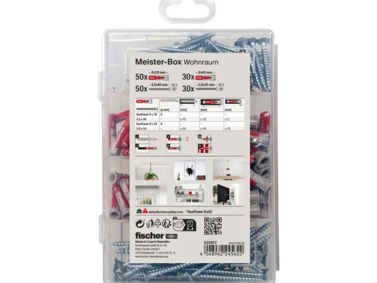 Fischer Meister-Box Wohnraum + Schrauben (160 Teile)