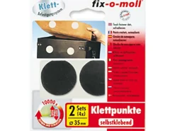 fix-o-moll Klettpunkte selbstklebend 4 Sets Schwarz 35 mm* Bastelzubehör