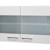 Flex-Well Exclusiv Küchen-Glas-Hängeschrank Joelina 100 cm Weiß