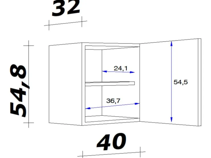 Flex-Well Exclusiv Küchen-Hängeschrank Joelina 40 cm* Schränke