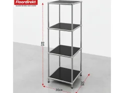 Floordirekt Metallregal Concept Epure MK-005 Verchromt 30 x 30 x 89 cm* Metallregale