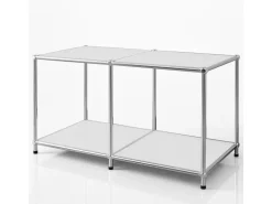 Floordirekt Metallregal Concept Epure MK-016 Sideboard 78 x 40 x 46 cm* Regale Schwarz|Regal Weiß