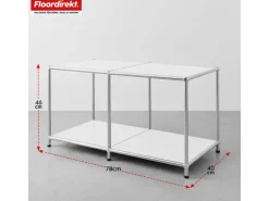 Floordirekt Metallregal Concept Epure MK-016 Sideboard 78 x 40 x 46 cm* Regale Schwarz|Regal Weiß