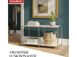 Floordirekt Metallregal Concept Epure MK-016 Sideboard 78 x 40 x 46 cm* Regale Schwarz|Regal Weiß