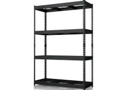 Floordirekt Schwerlastregal Yukon Rivet 4 Böden 180 x 120 x 60 cm* Metallregale|Regale Schwarz