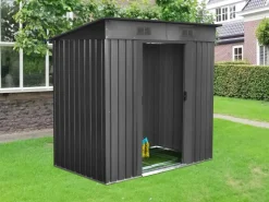 Floraworld Metall-Gerätehaus Anthrazit 2,69 m²* Aufbewahrung