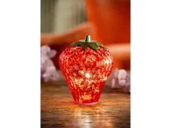 FlowerPower Deko Erdbeere mit LED Ø 15 cm x 18,5 cm Rot* Dekorative Figuren