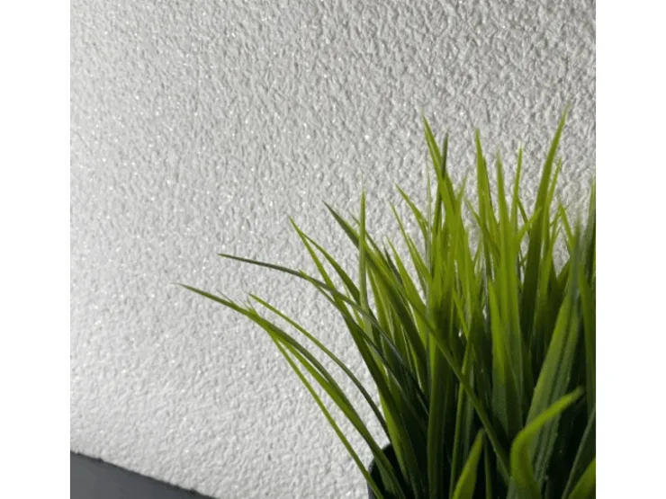 Floxxan Baumwollputz Montana 512 Cellulose Farbe Weiss mit Mica Fein Putz Tapete Flüssigtapete* Dekorative Tapeten