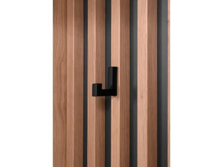 Furn.Design Garderobe Eiche Artisan und Grau 80 cm 3D Lamelle Industrial Madem
