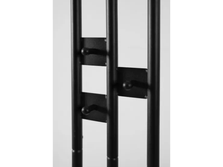 Furn.Design Garderoben-Set 3-teilig Schwarz Metall 130 cm mit Spiegel Kilby* Möbelserien