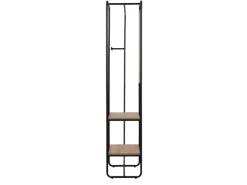 Furn.Design Kompaktgarderobe Schwarz Metall 100 cm mit Spiegel Wick