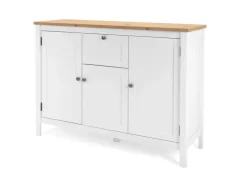 Furn.Design Sideboard Landhaus Weiß Eiche Artisan 120 cm 3-türig Vestland
