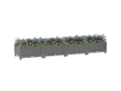 furnicato Hochbeet 160x40x23 cm Polypropylen* Sitzbänke