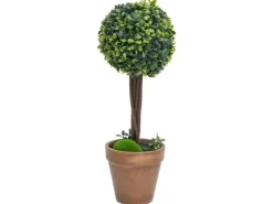 furnicato Künstliche Buchsbäume 2 Stk. mit Topf Kugelform Grün 56 cm* Kunstpflanzen